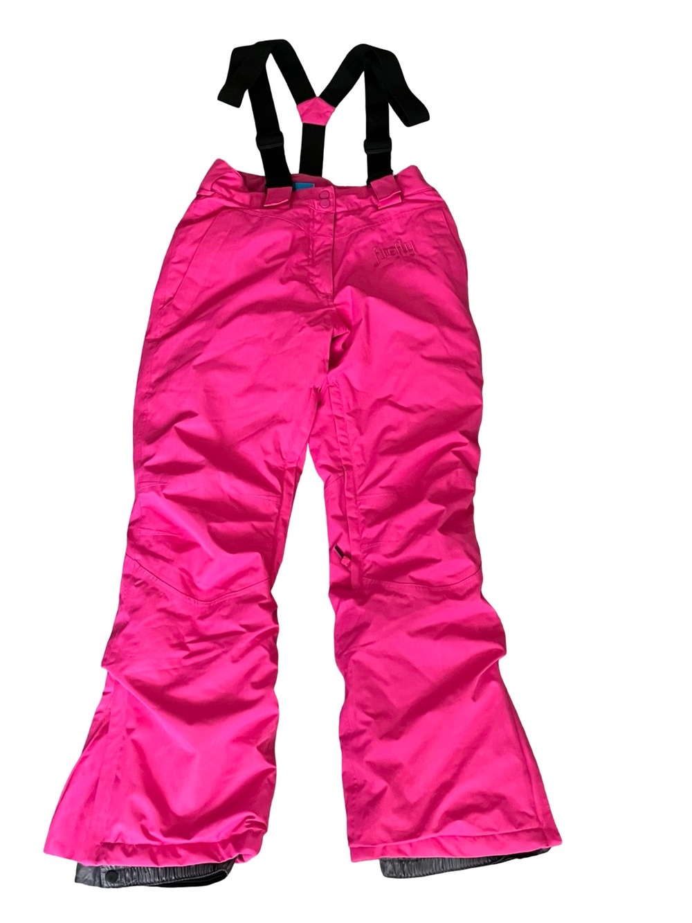 Girls Large Firefly Snow Pants Pink Aqua Max Elite Adjustable Suspenders Vented